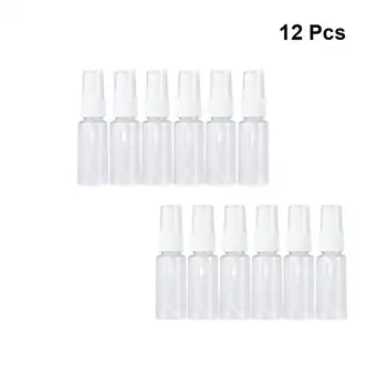 

12Pcs 10ml 20ml 30ml 80ml Transparent Spray Bottle Makeup Perfume Bottles Press Pump Bottle Subpackaging Travel Bottles