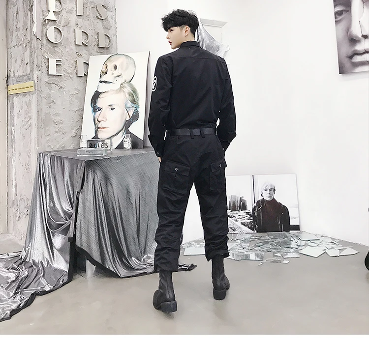 Мужской повседневный комбинезон в стиле хип хоп брюки карго для пар одежда