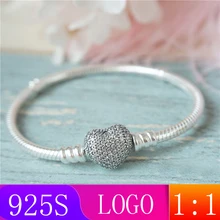 LISM [ ] Новинка зимы 1: 1Moments яркий браслет в виде змеи и любви Модный женский подарок 925 Серебро DIY оригинальные ювелирные изделия