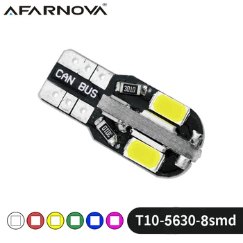 

10x T10 Led Canbus Car Interior Bulb Error Free 5630 8SMD Hight Brightness 12V DC Car Side Wedge Light W5W 501 194 168 Bulbs 360