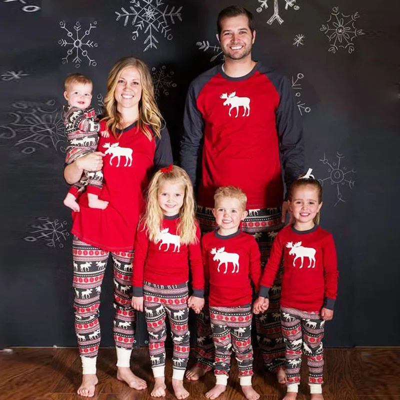 домашняя одежда пижама женская рождественские хлопковые новые пижамы для детей