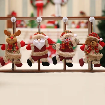 

Merry Christmas Ornaments DIY Xmas Gift Santa Claus Snowman Tree Pendant Doll Hang Decorations for Home Happy 2020-2021 New Year