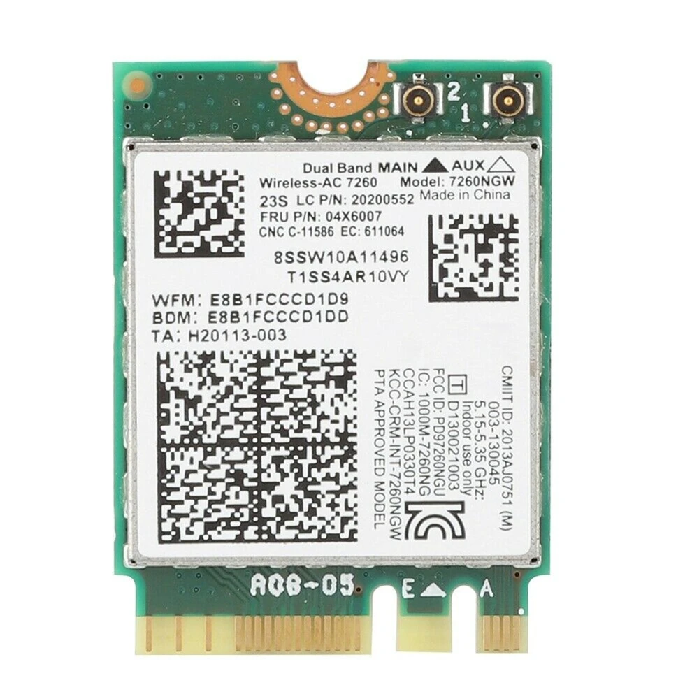 Сетевая карта для Lenovo Thinkpad Intel Dual Band Wireless AC 4 Card 7260NGW 20200552 | Компьютеры и офис