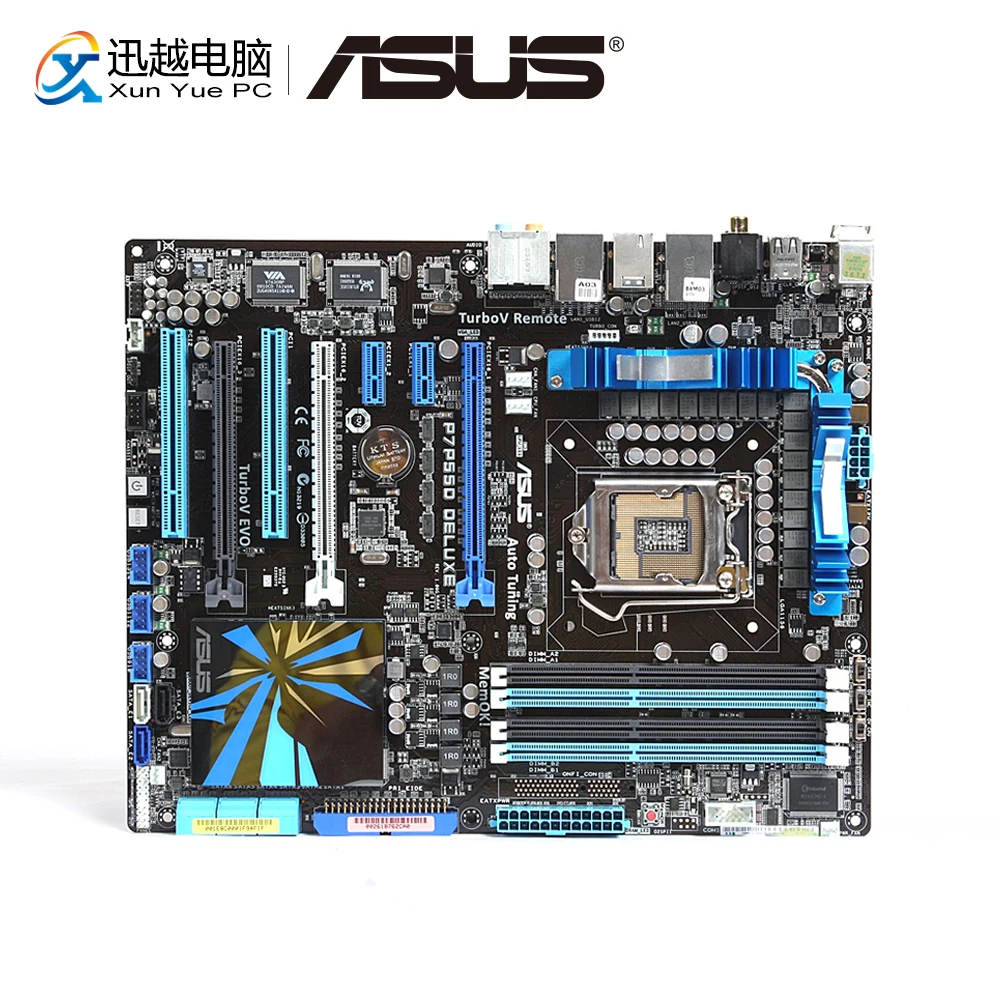 

Asus P7P55D Deluxe Desktop Motherboard P55 Socket LGA 1156 For Core i7 i5 Duo DDR3 16G SATA2 USB2.0 ATX Original Used Mainboard