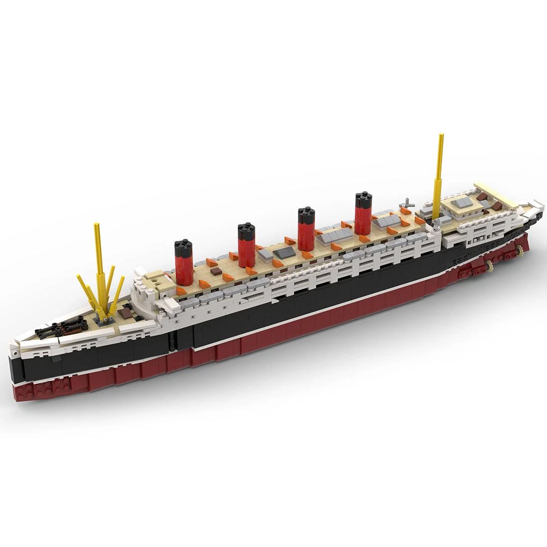 

Authorized MOC-58644 1/400 Scale 1824 Pcs/Set RMS Lusitania Large Building Blocks Steamship Set Compatible with 10294