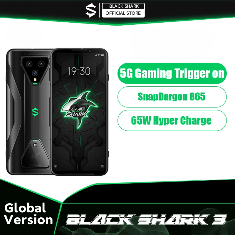 Teléfono Móvil Black Shark 3 versión Global, 8GB, 128GB, Snapdragon 865, 5G, ocho núcleos, cámaras triples ia de 64MP, cargador de 65W, JOYUI 11