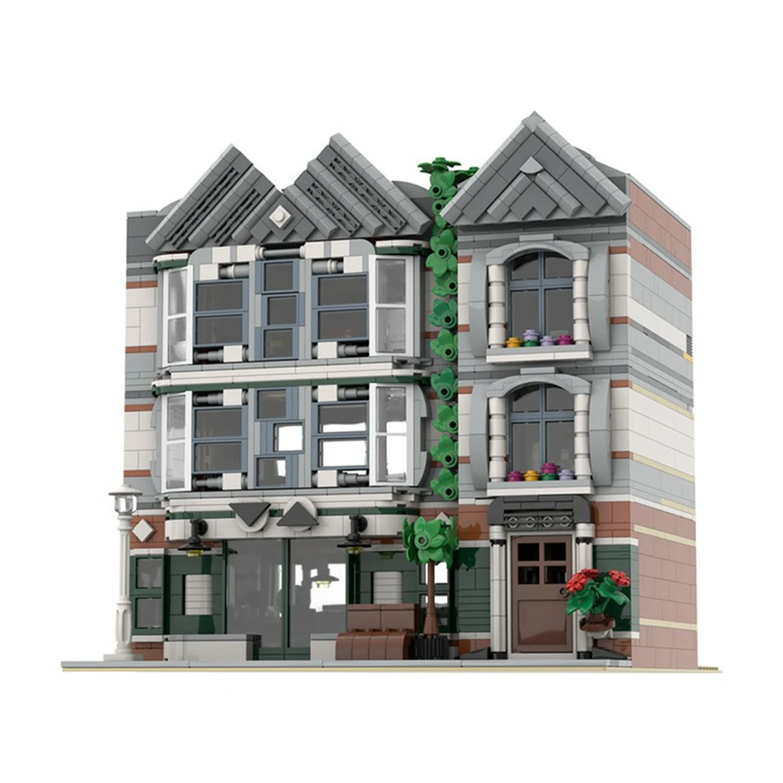 

2190Pcs MOC Creative Street View Series Bricks DIY Small Particle Building Block 2849 Stem Toy Gift