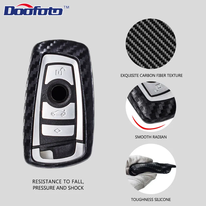 Car Key Shell Carbon Fiber car accessories Lines Car Protection Key Cover for bmw e46 F10 F20 F30 1 3 4 5 6 7 Series X3 X4 320I 116I 118I key case,key case cover