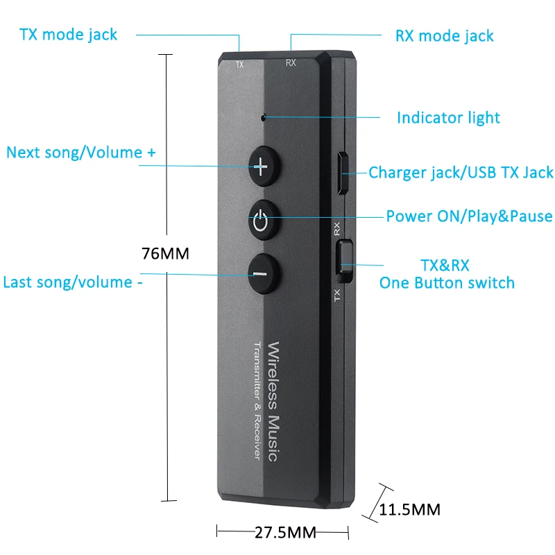 Bluetooth передатчик приемник V5.0 EDR+ ключ для ТВ ПК автомобиля kti 3,5 мм разъем Aux 3 в 1 беспроводной адаптер Bluetooth аудио стерео