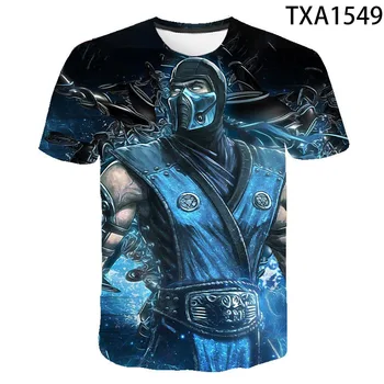 2020 nowe letnie Mortal Kombat t-shirty 3D Prined mężczyźni kobiety dzieci t-shirty z krótkim rękawem dla dzieci Casual Boy Girl topy fajne koszulki tanie i dobre opinie SHORT Z okrągłym kołnierzykiem Conventional Sukno COTTON Z OCTANU Na co dzień Drukuj