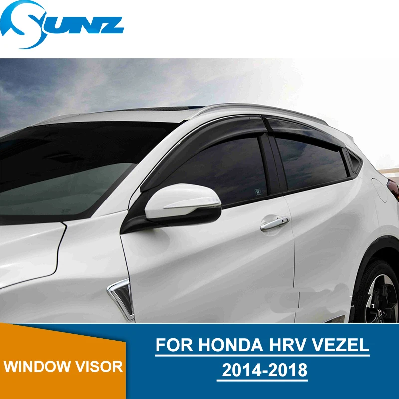 

window visor for Honda Hrv 2014-2018 side window deflectors rain guards for Honda HR-V 2014 2015 2016 2017 2018 SUNZ