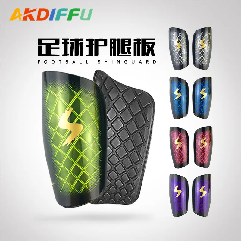 

Aike Diffie 7028 # Argyle Transparent Shin Pads Power Strip Color Football Greaves Anticollision Protection