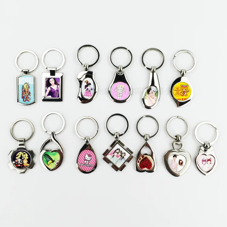 20pcs/lots Blank Metal Key Rings Key Chian DIY Gifts Printing Sublimation Ink Transfer paper Print High Quality Free Shipping factory price！！ 100pcs lots blank sublimation mdf key rings tags keychain diy gift printing sublimation ink transfer two sides