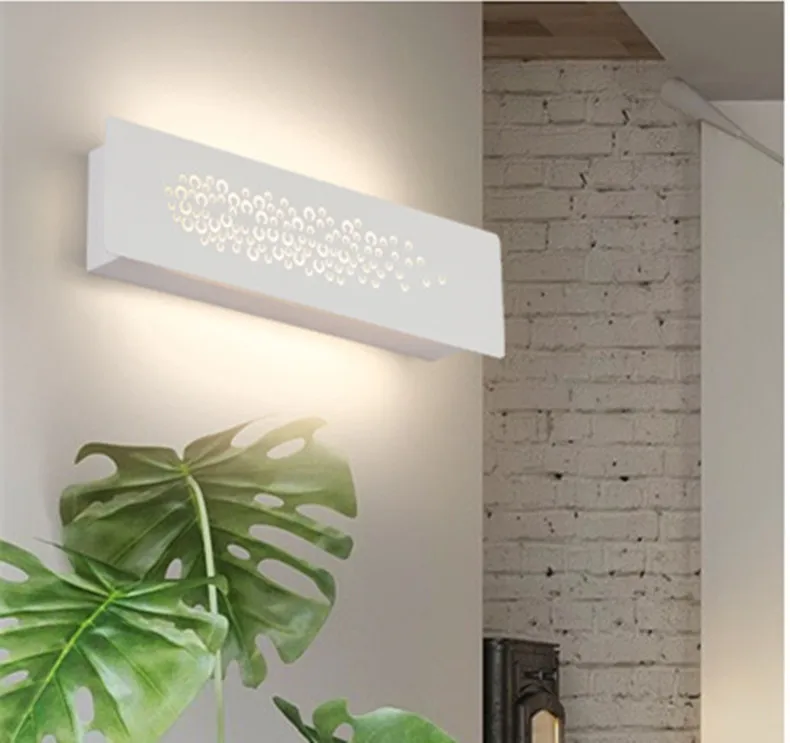 New personality rectangular led wall lamp simple creative decorative aisle wall lamp Nordic bedroom bedside lamp
