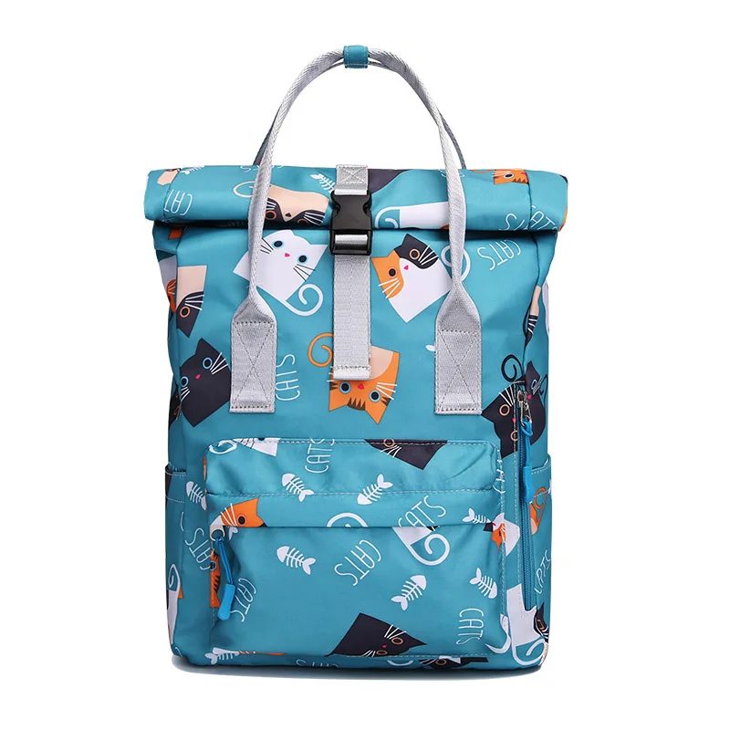 

New Style Backpack Women's 2018 Casual Versatile Fashion Backpack Printed Simple Hand Printed Cute Travel Bag