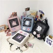 Cute Backpack for JK Lolita Girls Game Console Backpack Clear Single Shoulder Bag 3 Way Ita Bag Kawaii Student School Bag Gift