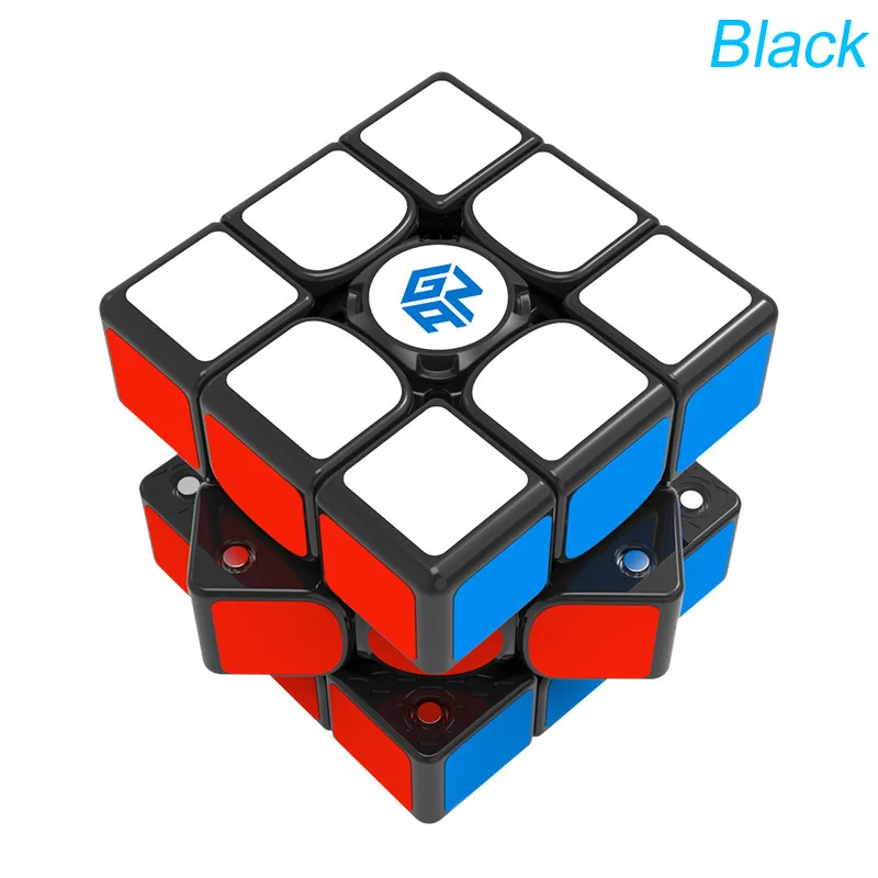 GAN 356 i 3x3x3 Умный Магнитный магический куб 3х3 356i магниты Интеллектуальный куб станция приложение в режиме реального времени головоломка игрушки для детей - Цвет: Black