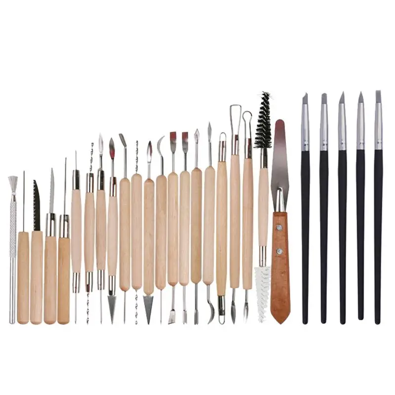 

27Pc Art Tools Silicone Durable Tools Dotting Stylus Indentation Tools For Ceramic Art Clay Art