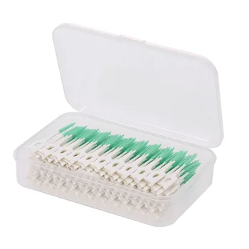 

160pcs Soft Silicone Tooth Picks Double-ended Toothpick Floss Inter Brush Teeth Stick Hygiene Tools