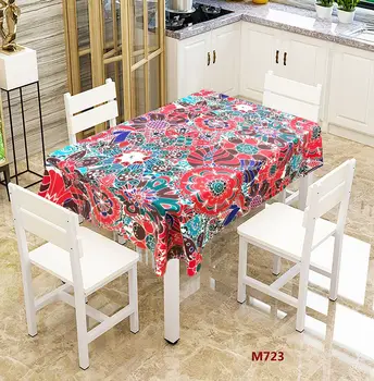 

Colorful Printed Round Table Cloth Waterproof Tablecloth Home Dining Table Cover For Kithchen Room Oilproof Washable Tapete
