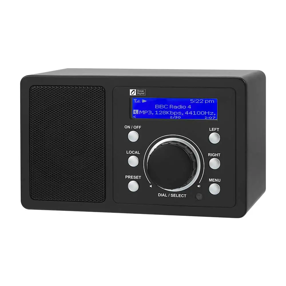 Wi Fi/UPnP Интернет радио WR202 с DLNA двумя будильниками l музыкальный плеер динамиком