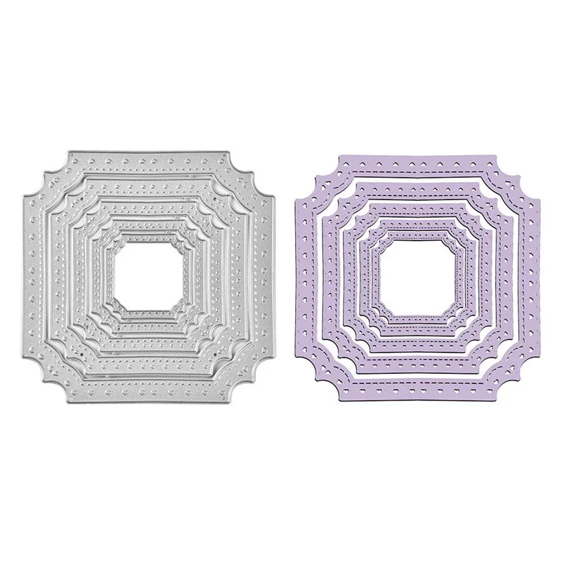 YaMinSanNiO Dies Hexagon Frame Metal Cutting Dies New Dies Scrapbooking Card Making Embossing Stencil DieCut Template