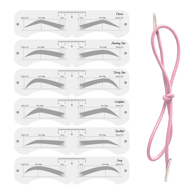 Reusable Eyebrow Mold Elastic Band Multifunctional DIY Eyebrow Makeup Tool Beginner Makeup Tools & Accessories makeup tools eyebrow stencil tool eye makeup tools