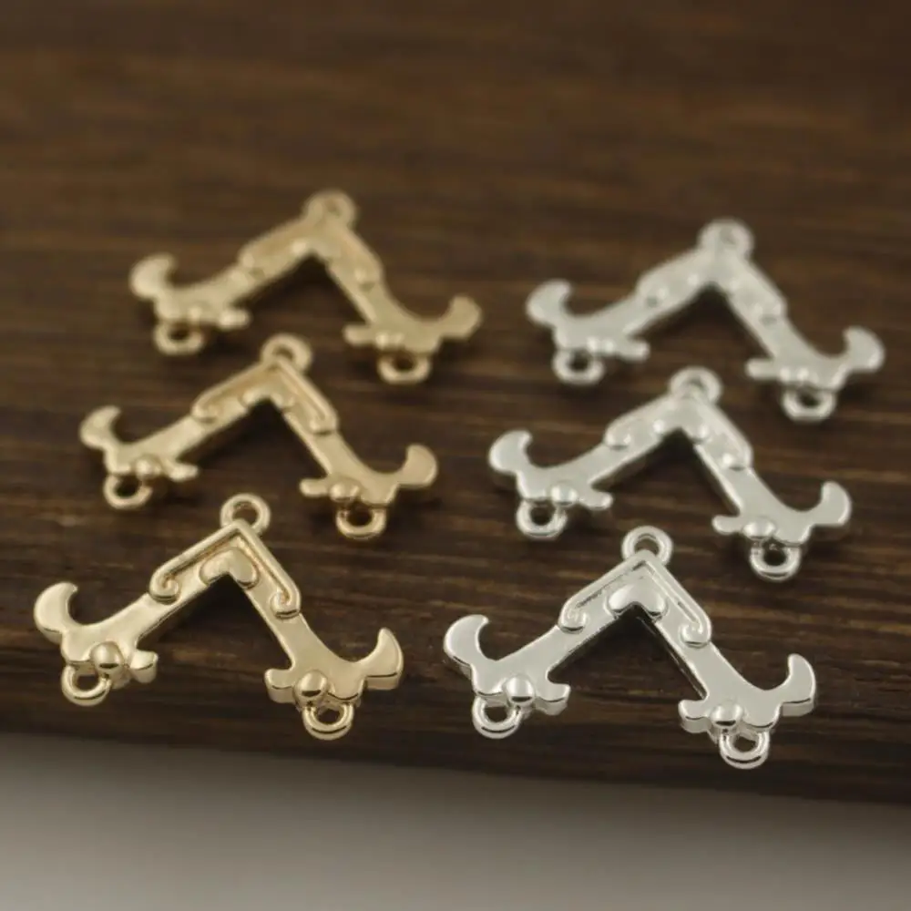 30 шт. геометрические треугольные шармы-соединители качество латунь Металл