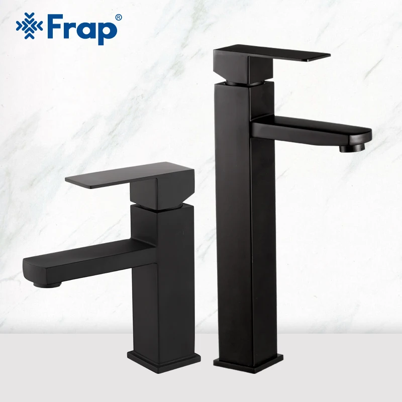 Frap New Square Black Bathroom Faucet Stainless
