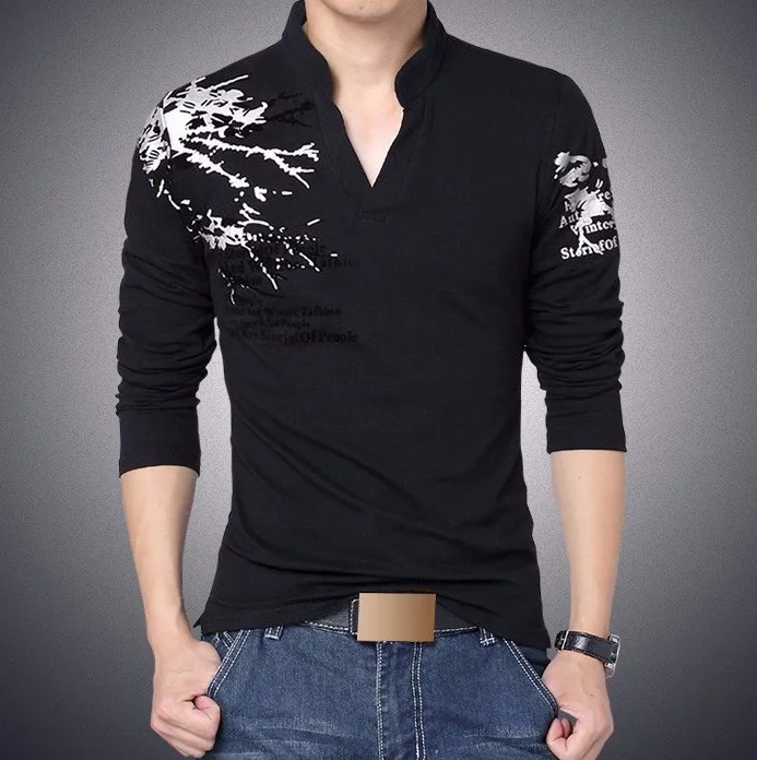 Style3 2 Мужская Однотонная рубашка с длинными рукавами Camisa Masculina VogueCotton рубашки Camisa Homme Masculina футболки брендовая одежда - Цвет: Style3 2