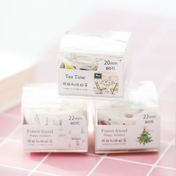 

ERAL Stationery series. Adhesive tape composed of different shapes of stickers. Strange sticker tape. Decorative Notepad.