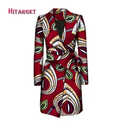African Clothes for Women Ankara Print Coats for Women Bazin Riche Cotton Fabric Dashiki Women Long Coats Plus Size WY6118