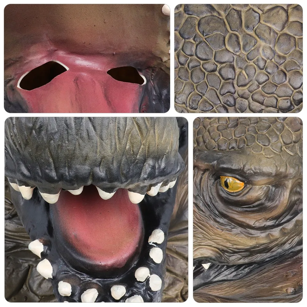 Дракон уход за кожей лица Маска Реалистичные динозавр, Monster маски животных мяч накладные маскарад, вечеринка, Хэллоуин костюм Косплэй реквизит
