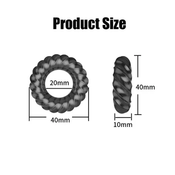 Male Cock Rings Penis Extender Enlargement Penis Ring Sex Toys for Men Delay Ejaculation Reusable Lock Cockrings 5