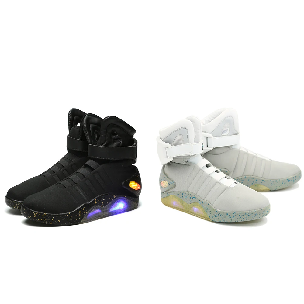 XCOSER Back to The Future 2 Marty McFly обувь светящиеся мужские спортивные туфли фильм: Назад в будущее косплей костюм, реквизит
