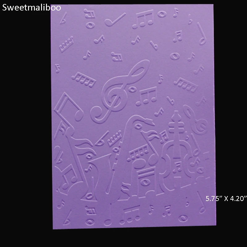 2017 тисненая папка для музыкальной вечеринки пластиковые трафареты сделай сам