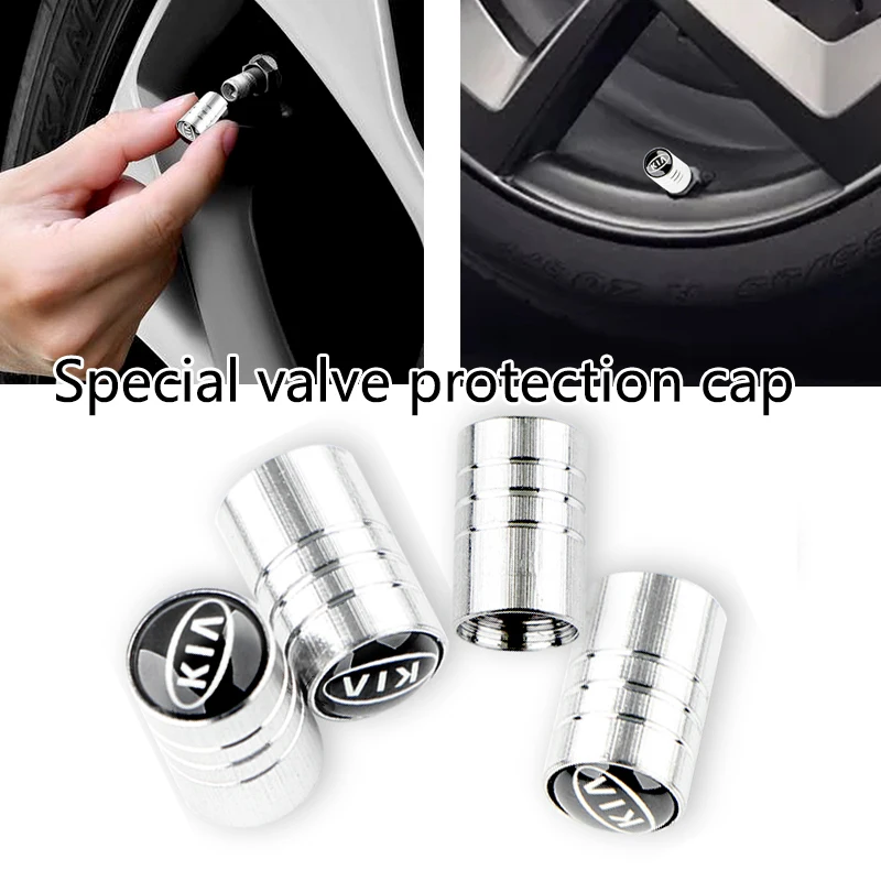 4pcs Car Tyre Air Stems Cove Wheel Tire Parts Valve Stem Plugs Cover for KIA K2 K3 K5 Sorento Sportage R Rio Soul Cap | Автомобили и