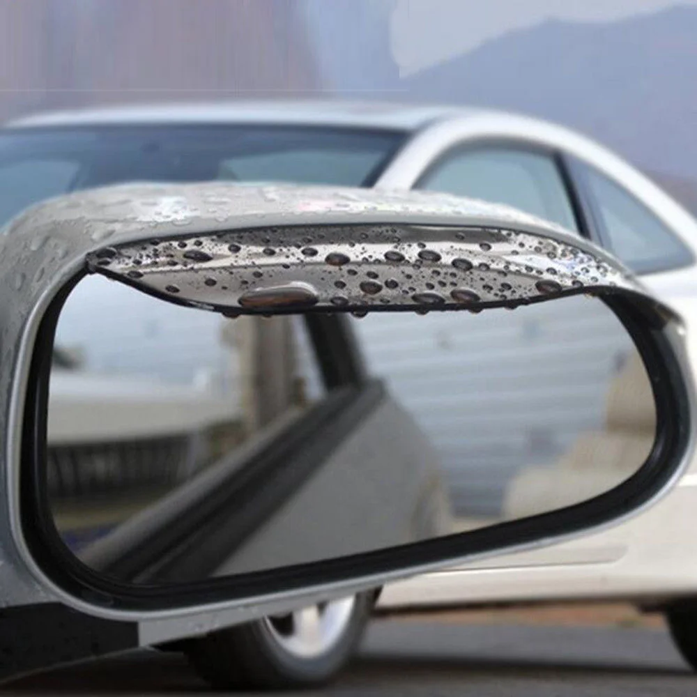 

2pcs Universal PVC Rain Deflector Blades Car Mirror Shade Back Eyebrow Cover Flaps Car Rear View Side Mirror Rain Eyebrow Cover