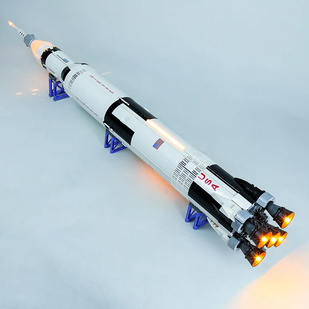 LED Light Kit for Ideas 21309 The Apollo Saturn V Launch Vehicle 16032 Building Blocks Model DIY Toys Set Not Building Blocks — view 4