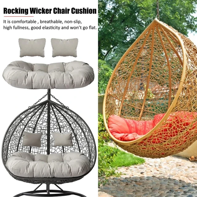 Swing Hanging Basket Chair Cushion Egg Chair Swing Hammock Cushion Balcony  Office Garden Rocking Chair Rattan Chairs Cushions - AliExpress