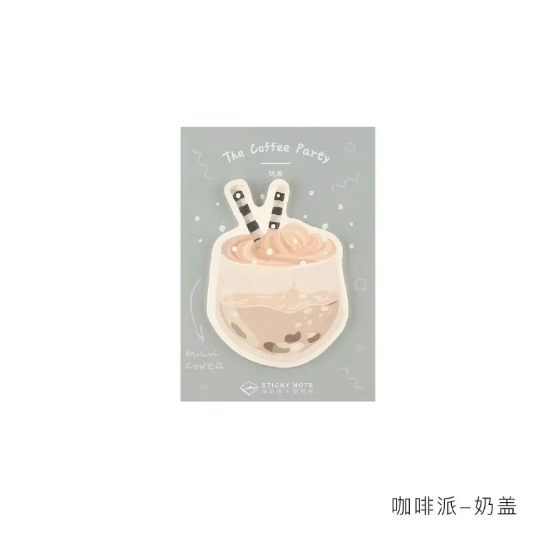 30 листов/упаковка Yummy десерт кофе Kawaii планировщик липкий блокнот закладка для заметок мини кавайный блокнот наклейки - Цвет: B