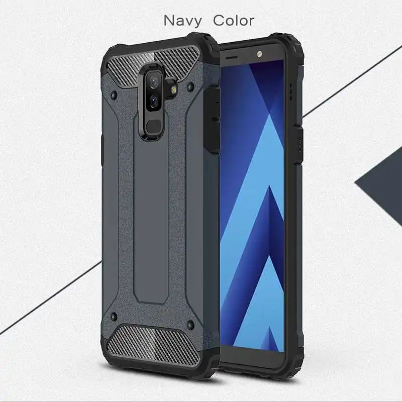 Mokoemi Armor ударопрочный чехол для samsung Galaxy J8 J6 J4 Plus J2 Pro чехол для samsung Galaxy J7 J3 J2 Core чехол для телефона - Цвет: Navy Blue