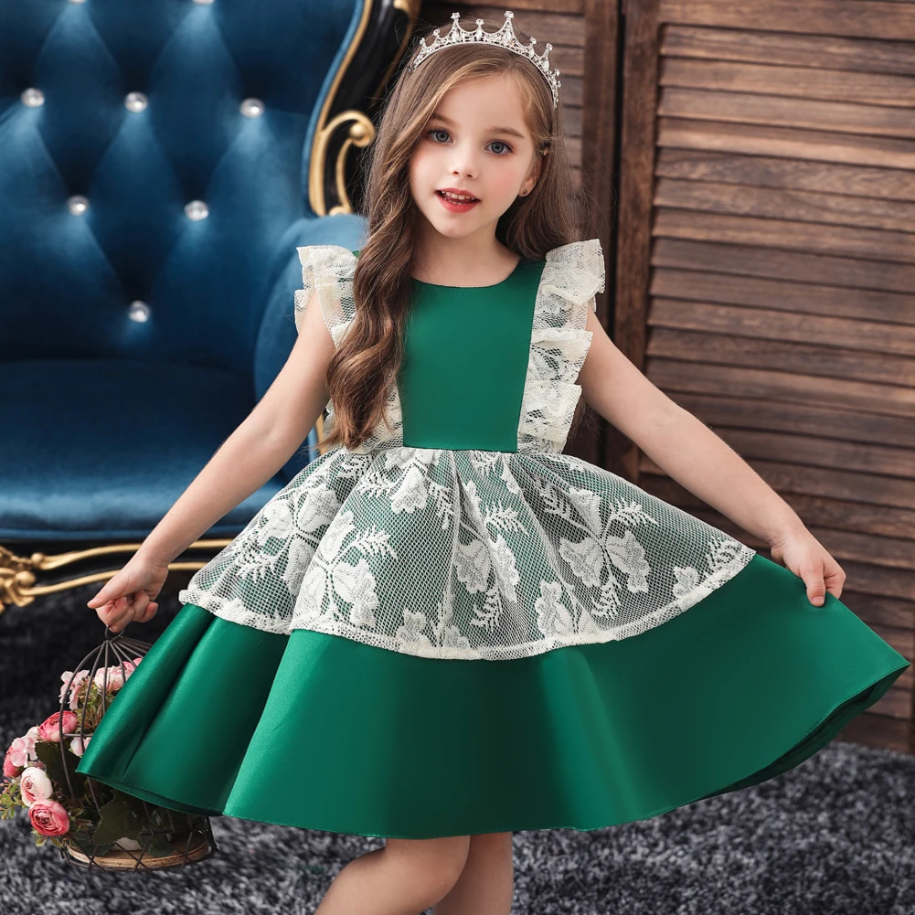 

Vgiee Princess Dress for Girls Kids Outfits Mesh Knee-Length Little Girls Dresses for Party and Wedding Birthday CC607A