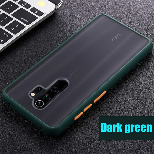 Dark green Роскошный цветной Матовый Жесткий чехол из поликарбоната для Xiao mi Red mi K20 Note 8 7 6 Pro 7 8 7A 8A для mi 9 9T Pro CC9 CC9E A3 lite чехол для телефона s - Color: Dark green