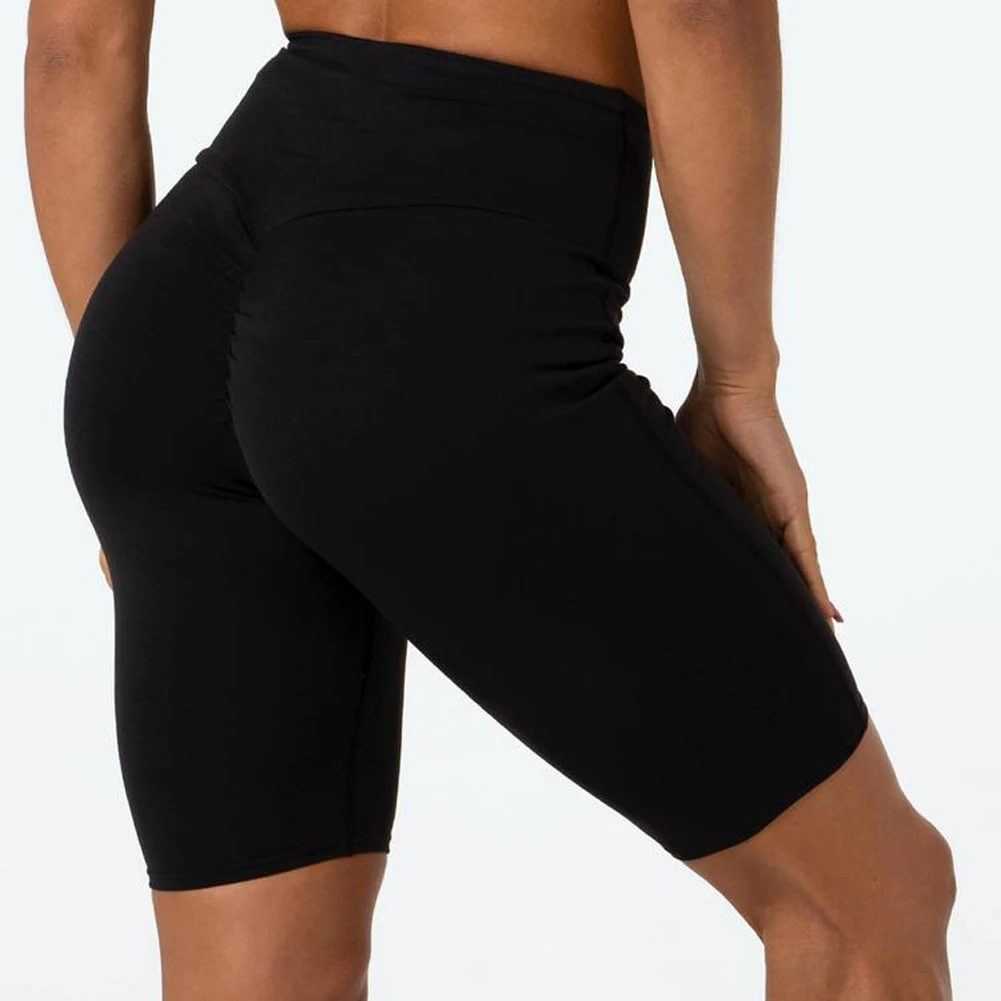 Женские сексуальные спортивные шорты для фитнеса и йоги, эластичные шорты с высокой талией