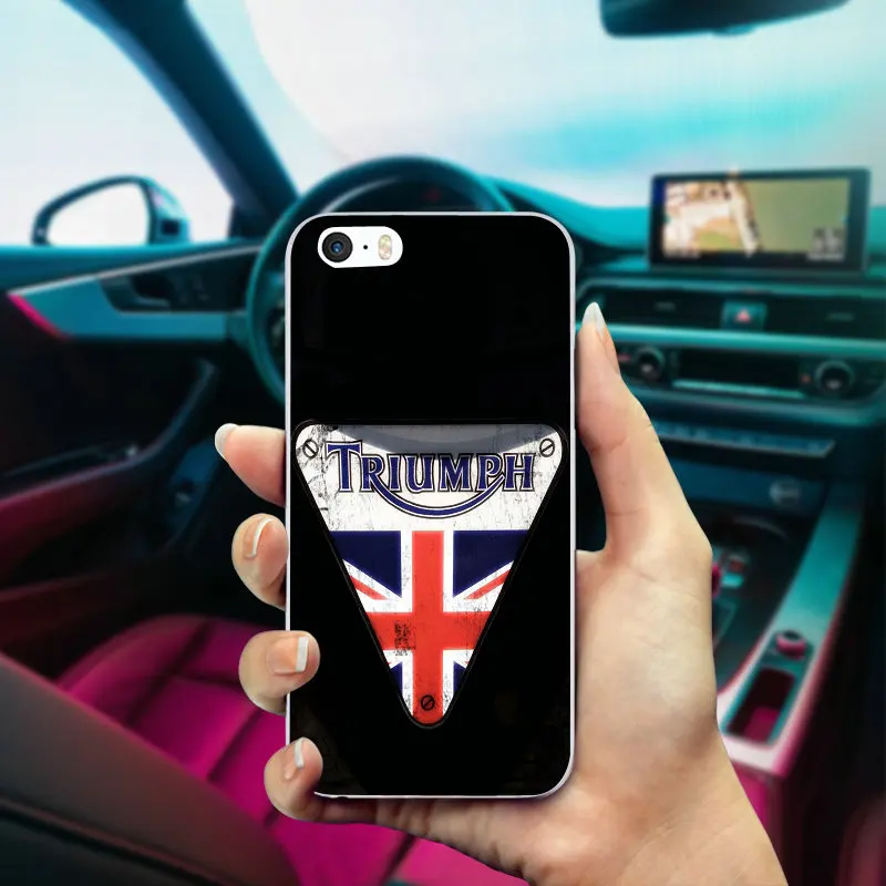 Чехлы для телефонов Triumph с логотипом мотоцикла Великобритании из мягкого ТПУ для iPhone X 10 7 6 6s 8 Plus 4 4S 5 5S SE 5C, задняя крышка для телефона, чехлы, сумки - Цвет: Picture 5