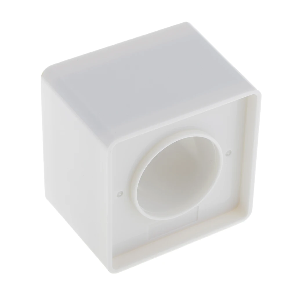 White ABS Square Cube Design Microphone Mic Station For  Self-image Improve