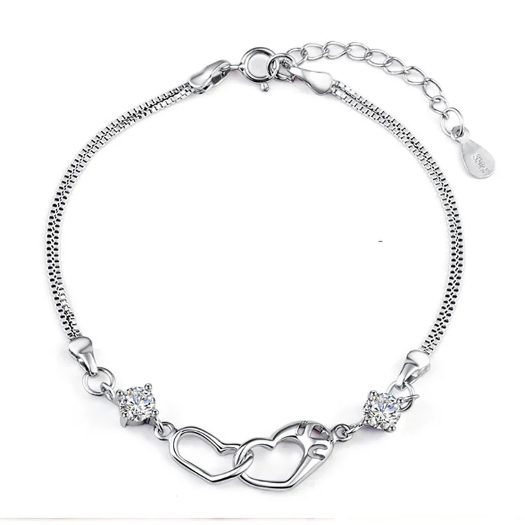 

Silver Bracelets Soulmate Women's Anti-Allergy Fine Silver Bracelets Hand Jewelry Valentine's Day Gift Birthday Gift