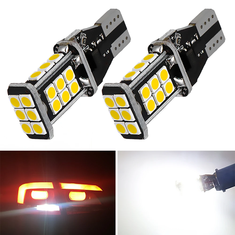 2x Canbus Error Free 921 T15 W16W LED Bulbs For Audi Alfa Romeo VW Mercedes Benz Car Backup Reverse Lights Xenon White 12V 6000K |