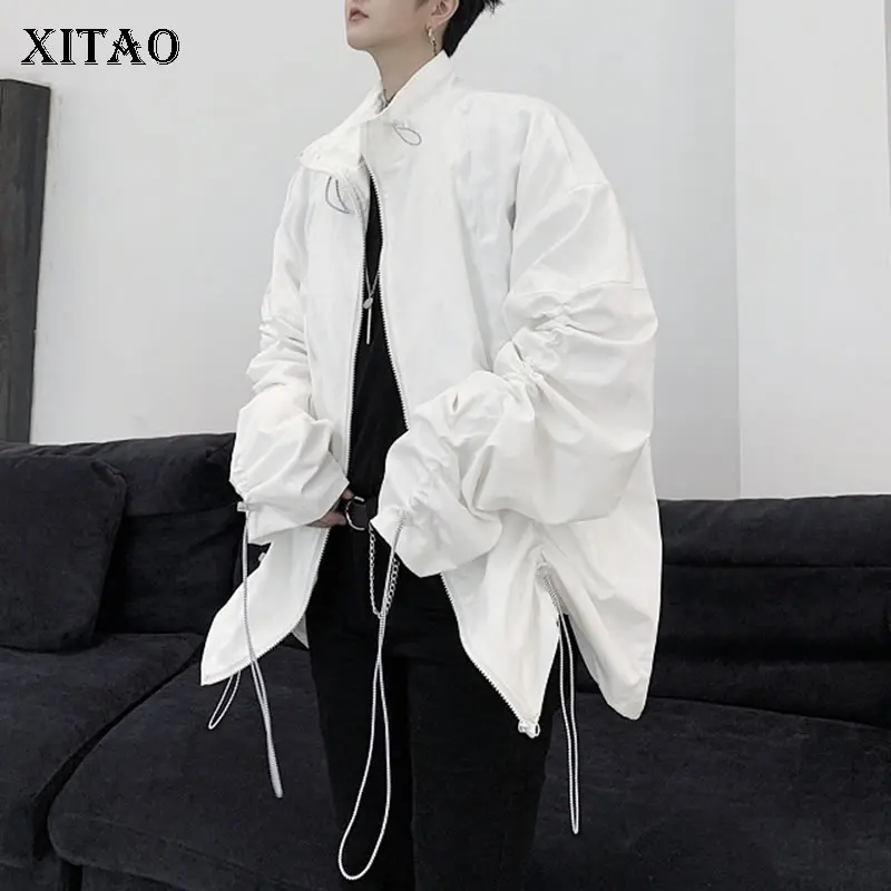 

XITAO Drawstring Women Jacket Fashion New Pleated 2020 Spring Small Fresh Goddess Fan Casual Minority Loose Coat DMY3190